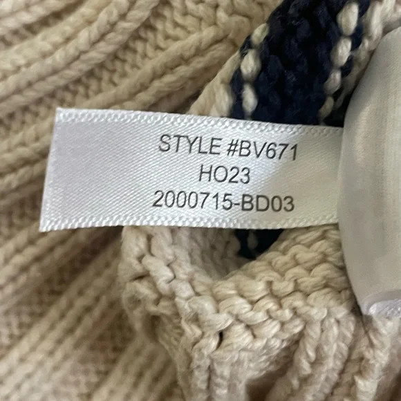 J. Crew Striped Women's Sweater in Ivory and Black, Size Small - Picture 7 of 9